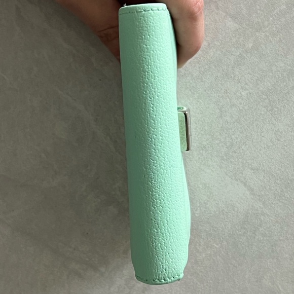 Furla Mint Green Leather Wallet EUC - Picture 4 of 13